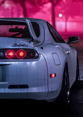 Toyota Supra at Night