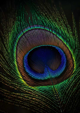 Peacock Feather Close-Up