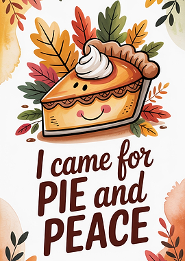 Pie and Peace Fall Illustration