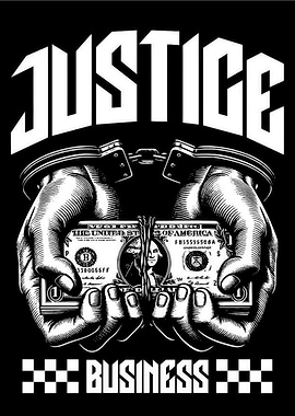 Justice Business Black and White Art