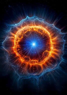 Abstract Nebula Energy Waves in Space