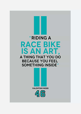Valentino Rossi Quote Minimalist Art