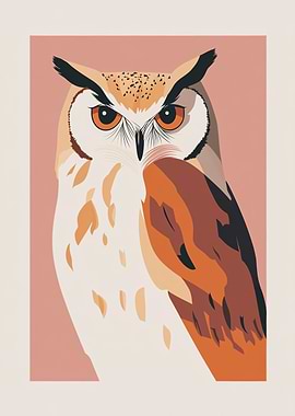 Stylized Owl Portrait