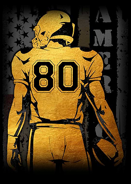 American Football Player Gold Texture