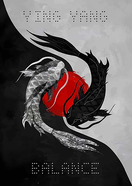 Ying Yang Koi Fish Balance