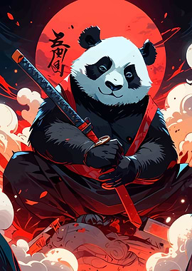 Samurai Panda with Katana