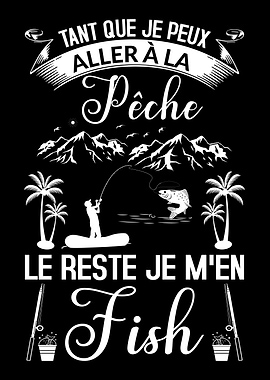 Fishing Graphic with French Text