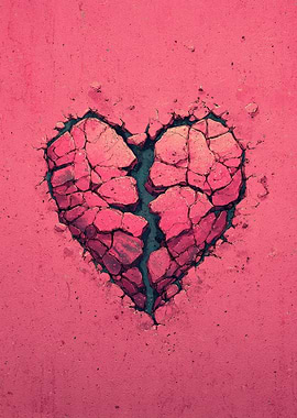Cracked Pink Heart
