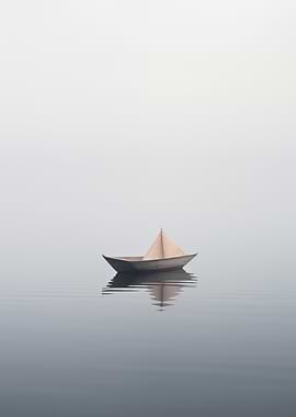 Paper Boat on Calm Water