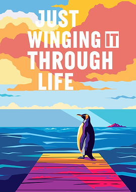 Penguin on Dock: Just Winging It