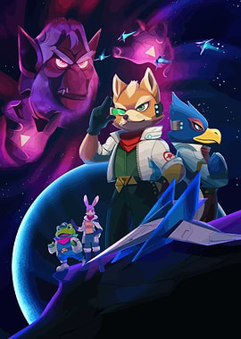 Star Fox Team in Space