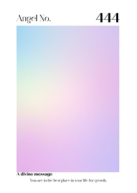 Angel Number 444 Gradient Poster
