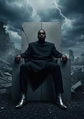Kanye West on Concrete Throne