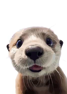 Close-up Otter Portrait
