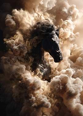 Horse in Cloud of Dust