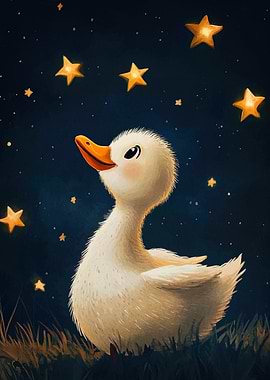 Duckling Gazing at Stars