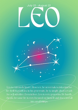Leo Zodiac Sign Constellation Art