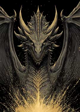 Dragon with Golden Light