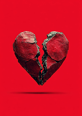 Red Broken Heart