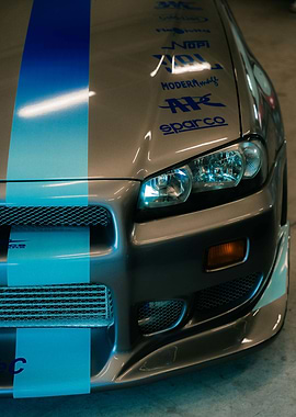 Nissan Skyline R34 Front View