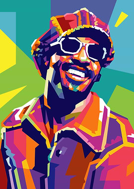 Stevie Wonder Pop Art Portrait