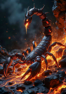 Fiery Scorpion Creature