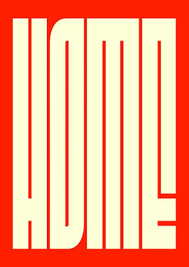HOME! Typography Art
