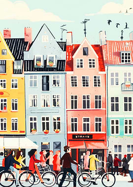 Nyhavn Copenhagen street scene