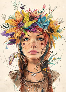 Floral Crown Portrait