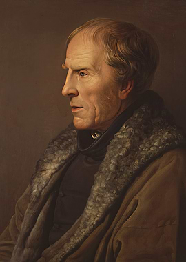 Portrait of an Elderly Man, david caspar friedrich painting