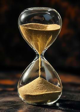 Hourglass with Golden Sand