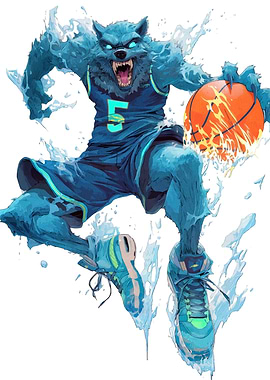 Water Wolf Basketball Player
