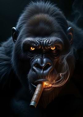 Gorilla with Cigar