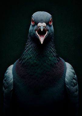 Angry Pigeon Portrait