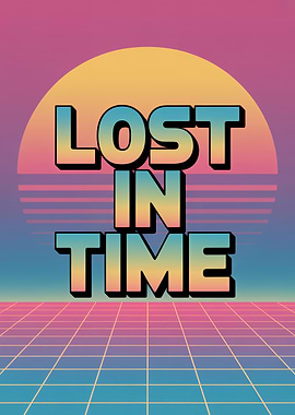 Lost in Time Retro Poster