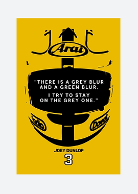 Joey Dunlop Helmet Minimalist Art