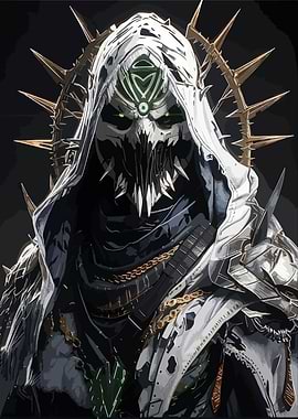 Hooded Warrior with Spiked Halo