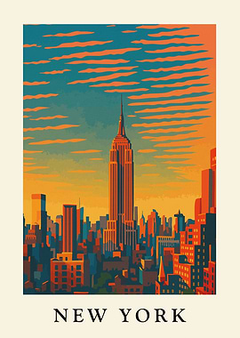 New York Cityscape Art Print