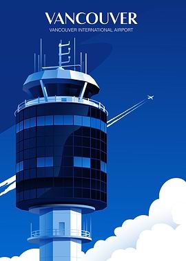 Vancouver International Airport Control Tower Illustration