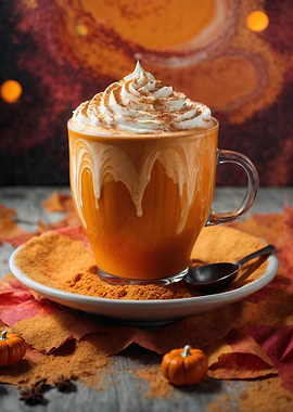 Pumpkin Spice Latte with Whipped Cream