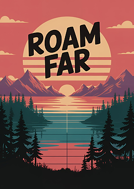 Roam Far Landscape Illustration