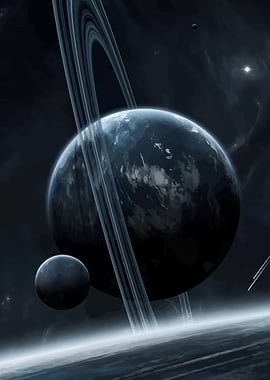 Ringed Planet in Deep Space