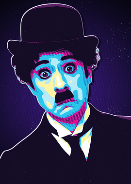 Charlie Chaplin Pop Art Portrait