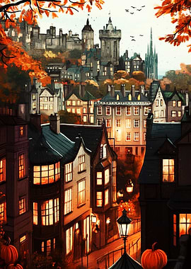 Edinburgh Scotland Cozy Autumn