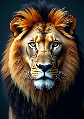Majestic Lion Portrait
