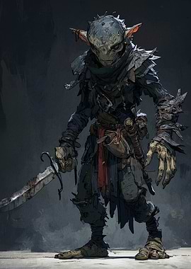 Goblin Warrior with Bloody Sword
