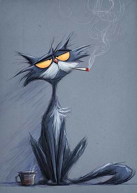 Grumpy Cat Smoking