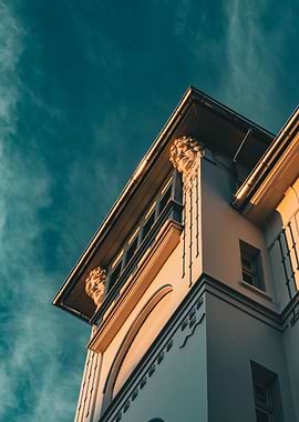 Architectural Facade with Sculptural Details