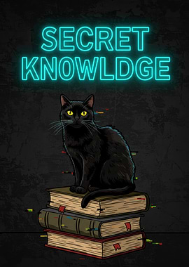 Secret Knowledge: Black Cat on Books