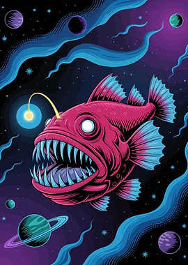 Cosmic Anglerfish Illustration